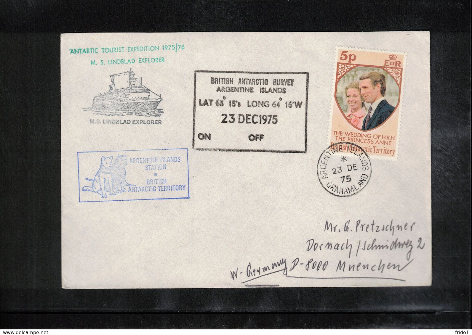 British Antarctic Territory 1975 British Antarctic Survey Argentine Islands Grahamland Interesting Letter - Briefe U. Dokumente