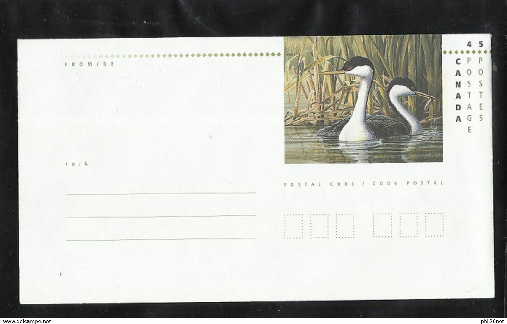 Canada  Entier  Postal L 1502  Grebe  élégante        Neuf     B/TB        Voir Scans    Soldes ! ! ! - 1953-.... Reinado De Elizabeth II