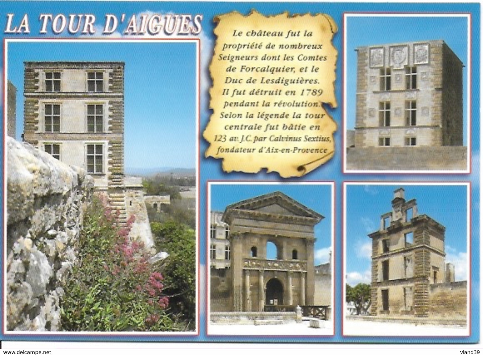 La Tour D'algues. -  Les Ruines Du Château. -  Non écrite - La Tour D'Aigues