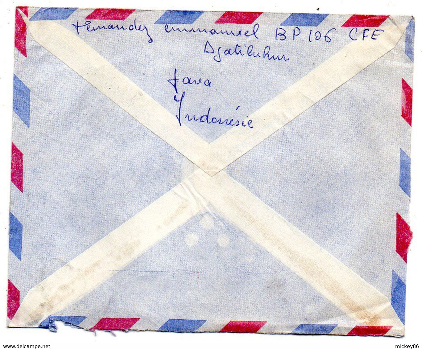 INDONESIE- 1964 - Lettre JATILUHUR  (Java)  Pour  NANTERRE -92 (France)..timbres Sur Lettre....cachet - Indonesia