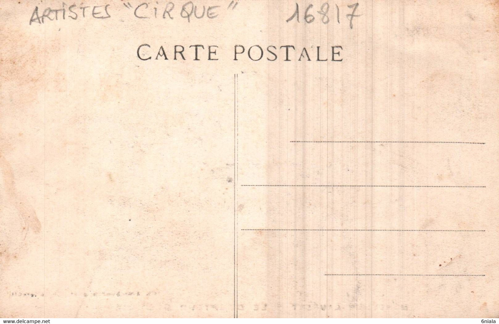 16817 Le Dompteur GIORGIANO Ménagerie LAURENT Lions   Artiste Spectacle  Phénomène De Foire Cirque  ( 2 Scans) - Cirque