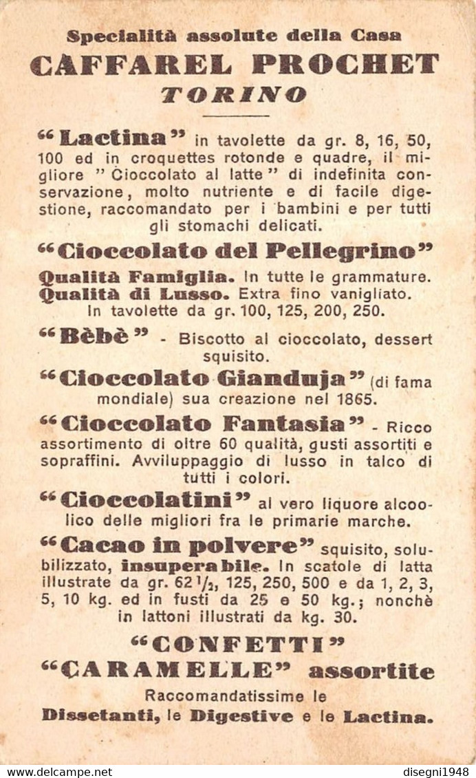 011874 "NAVIGAZIONE GENERALE ITALIANA - TRANSATLANTICI NEL PORTO DI GENOVA - CIOCCOLATO CAFFAREL PROCHET - TORINO" ORIG. - Andere & Zonder Classificatie