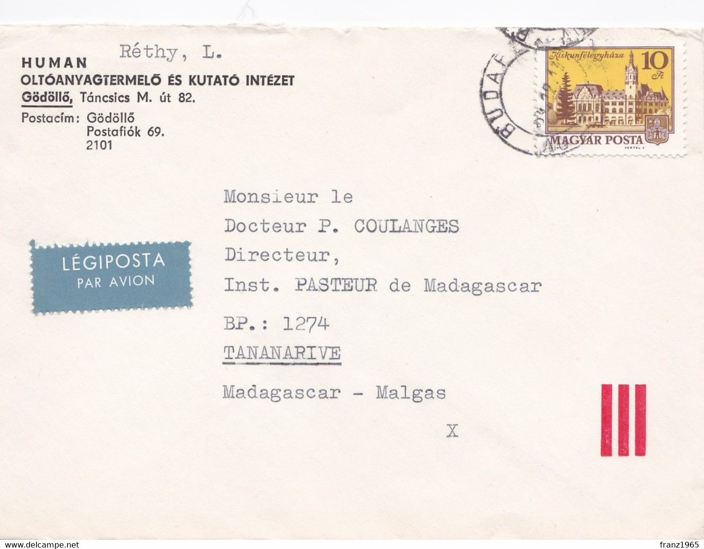 From Hungary To Madagascar - Lettres & Documents
