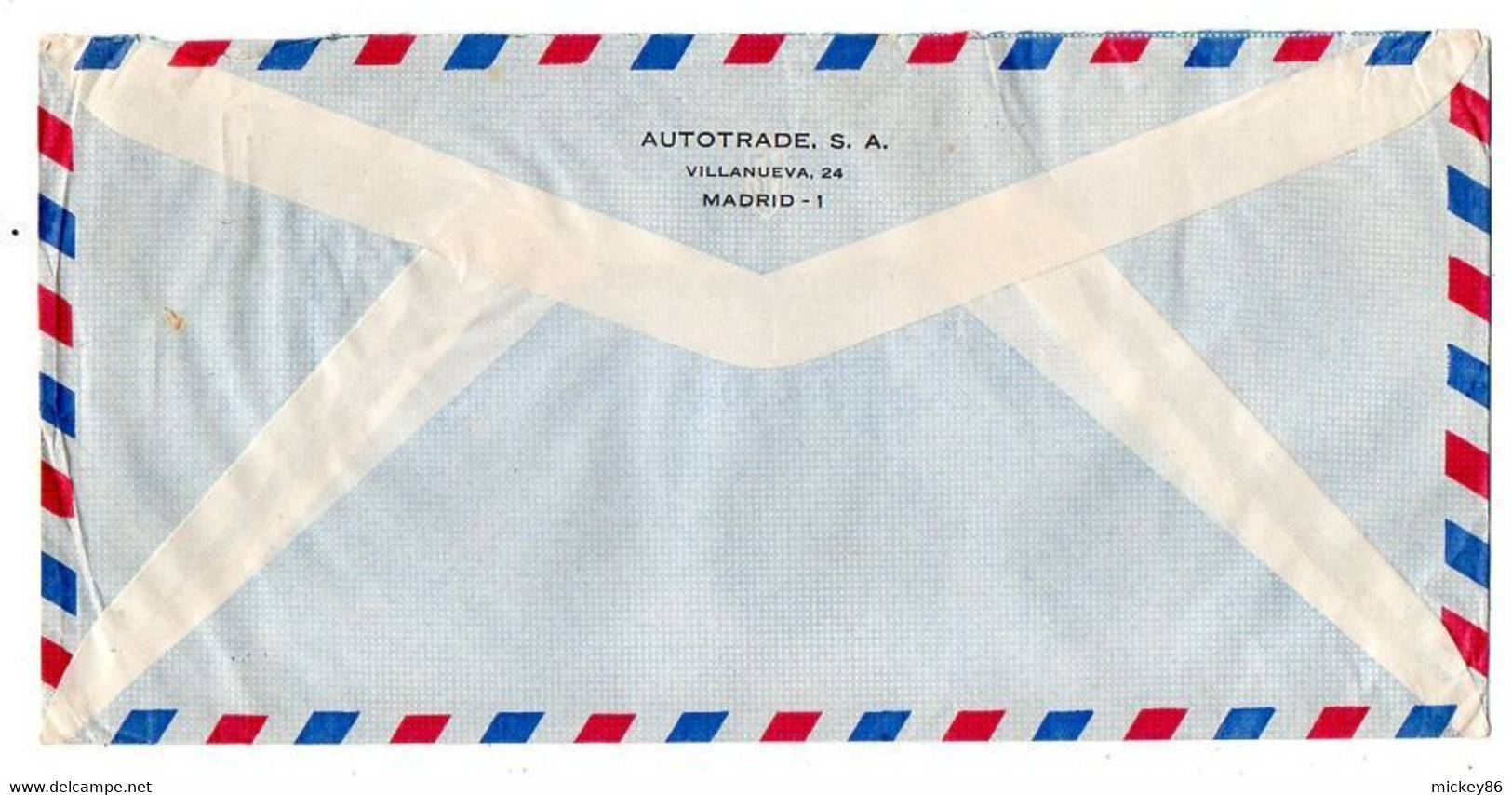 ESPAGNE -1964 - Lettre MADRID  Pour  NANTERRE -92 (France)..timbres (judo) Sur Lettre.... Cachet.mécanique . - Covers & Documents