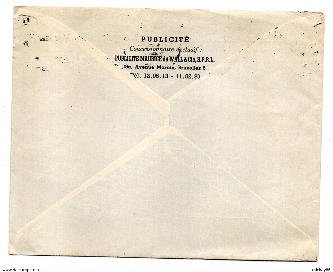 BELGIQUE--1966-- Lettre BRUXELLES  Pour NANTERRE-92 (France)..timbres Seul Sur Lettre. Cachet Mécanique (chimie). - Cartas & Documentos