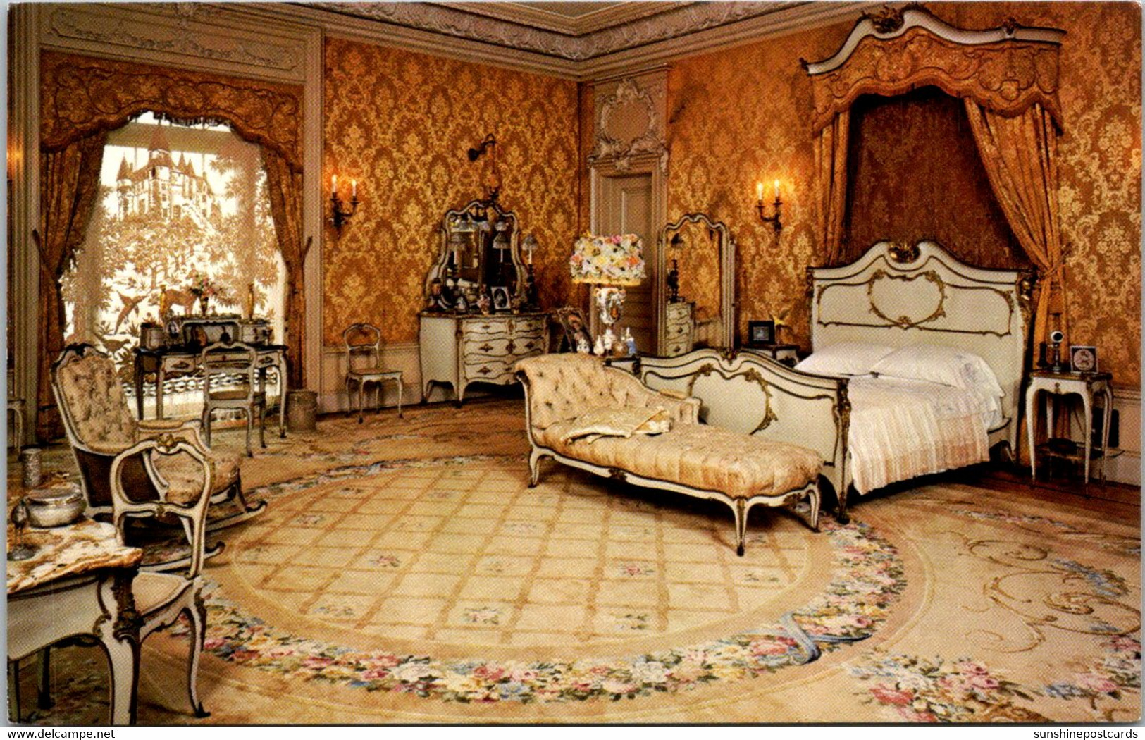 Florida West Palm Beach "Whitehall" The Henry Morrison Flagler Museum Mr & Mrs Flagler's Bedroom - West Palm Beach