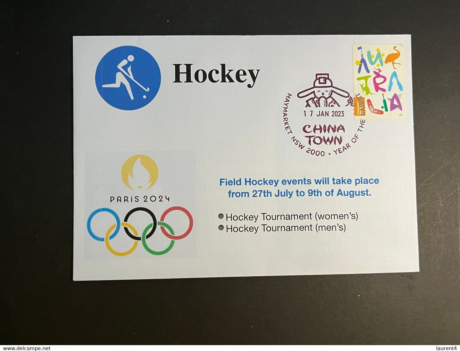 (4 N 39) Paris 2024 Olympic Games - Olympic Venues & Sport - Yves Du Manoir Stadium = Hockey (1 Cover) - Summer 2024: Paris