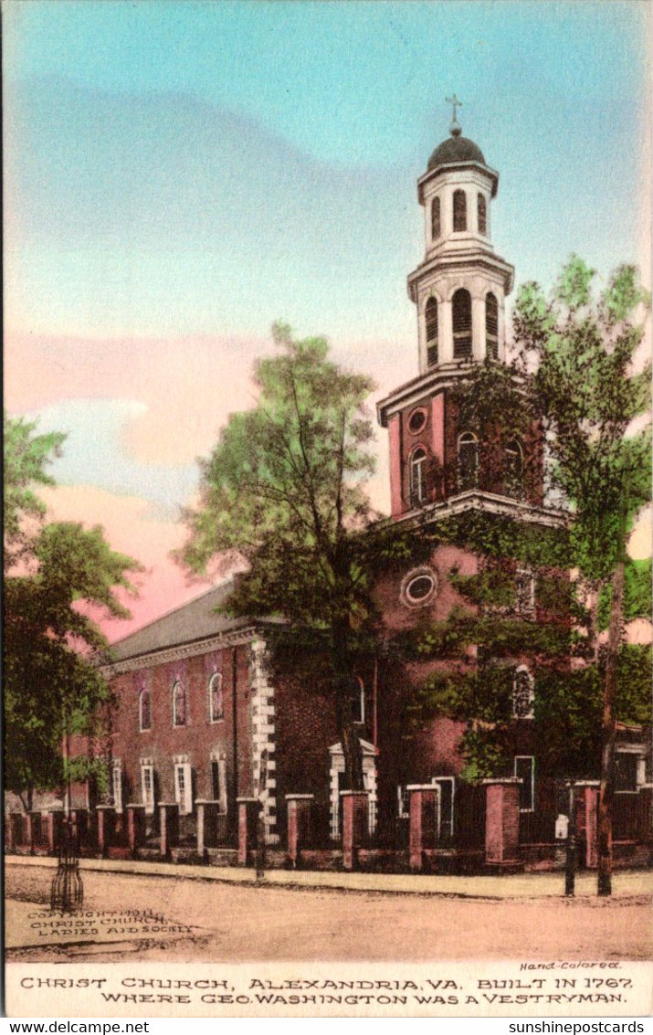 Virginia Alexandria Christ Church Handcolored Albertype - Alexandria