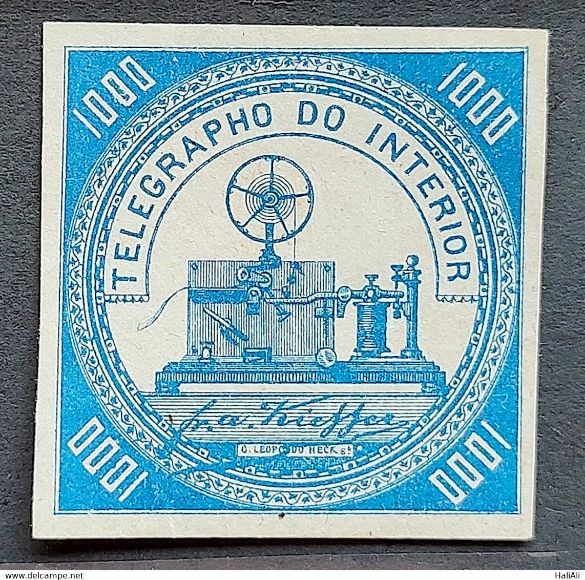 T6A Brazil Stamp Interior Telegraph 1000 Reis 1871 - Ongebruikt