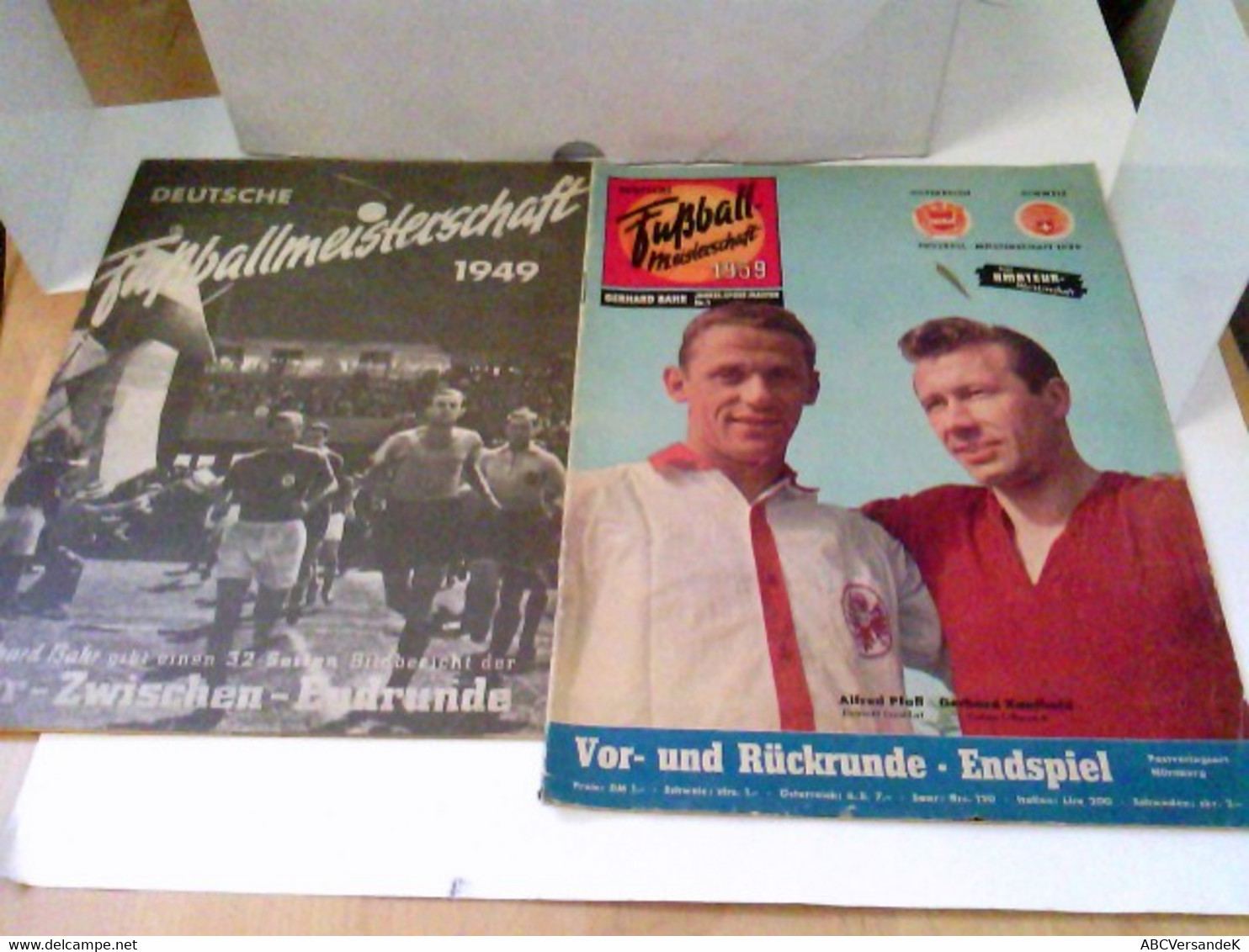 Konvolut: 2 Zeitschriften Deutsche Fußballmeisterschaft 1949 Und 1959 (sehr Seltene Exemplare). - Sport