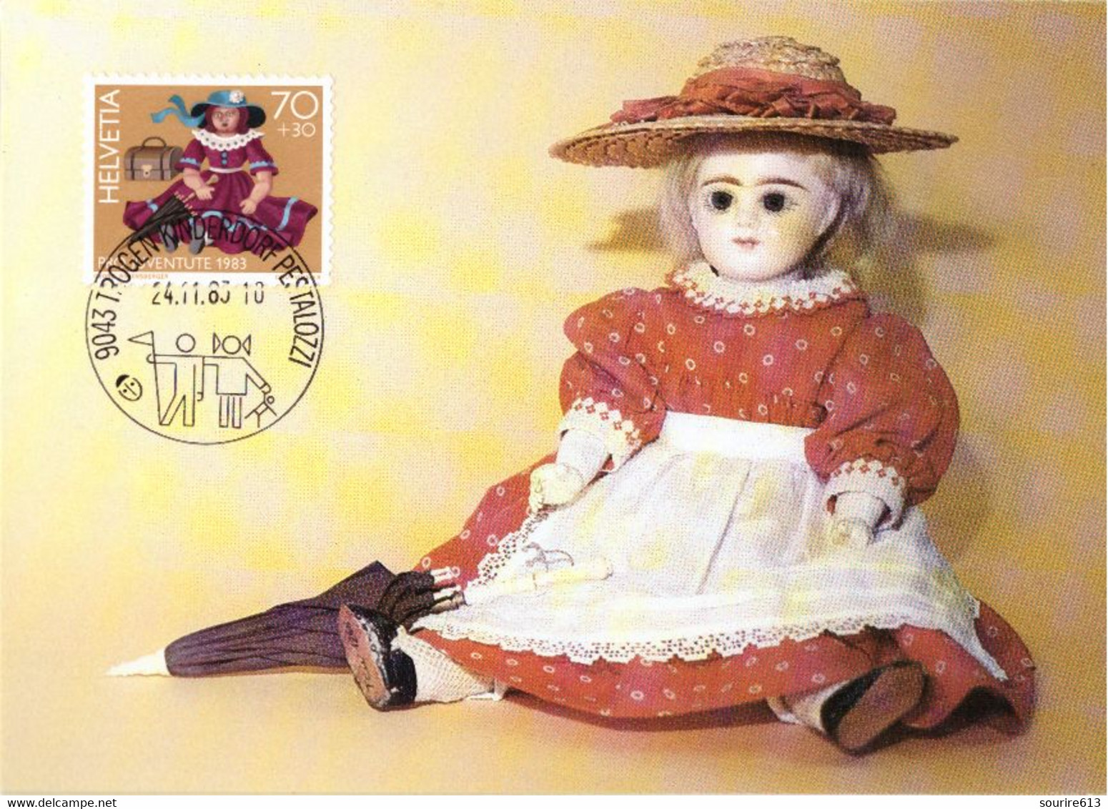 CM Suisse 1983 Jouets Antiques Poupée Parapluie - Dolls