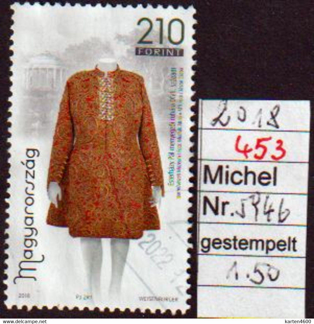 Historische Gewänder  2018  (453) - Used Stamps