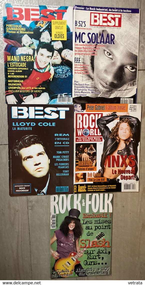 MUSIQUE : 12 Magazines (Rock Spirits-Best-Rock & Folk-Countrystyle-Guitares & Clavier-Sur La Même Longueur D’ Ondes) + A - Lots De Plusieurs Livres