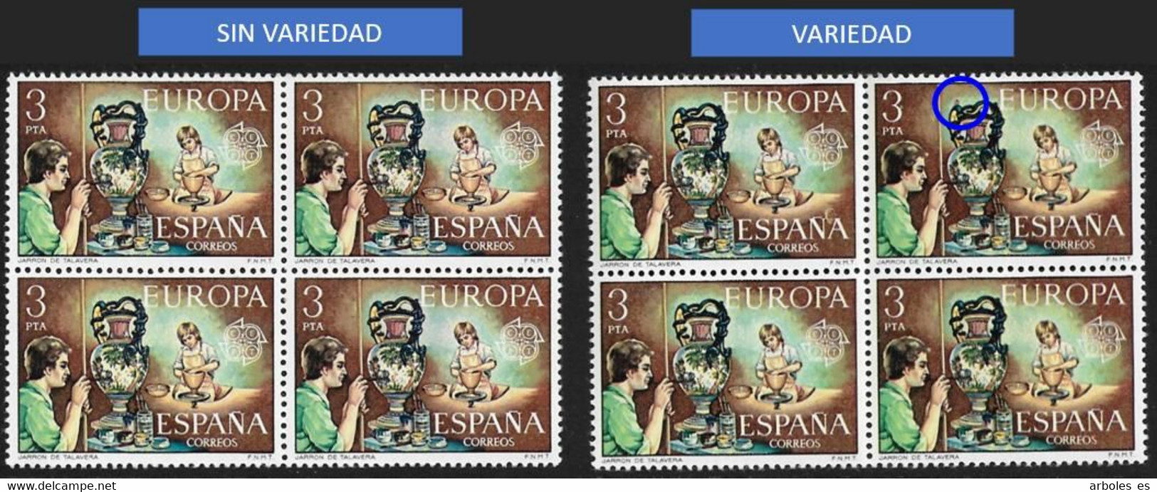 EUROPA - AÑO 1976 - Nº EDIFIL 2316ita-a - VARIEDAD - Plaatfouten & Curiosa