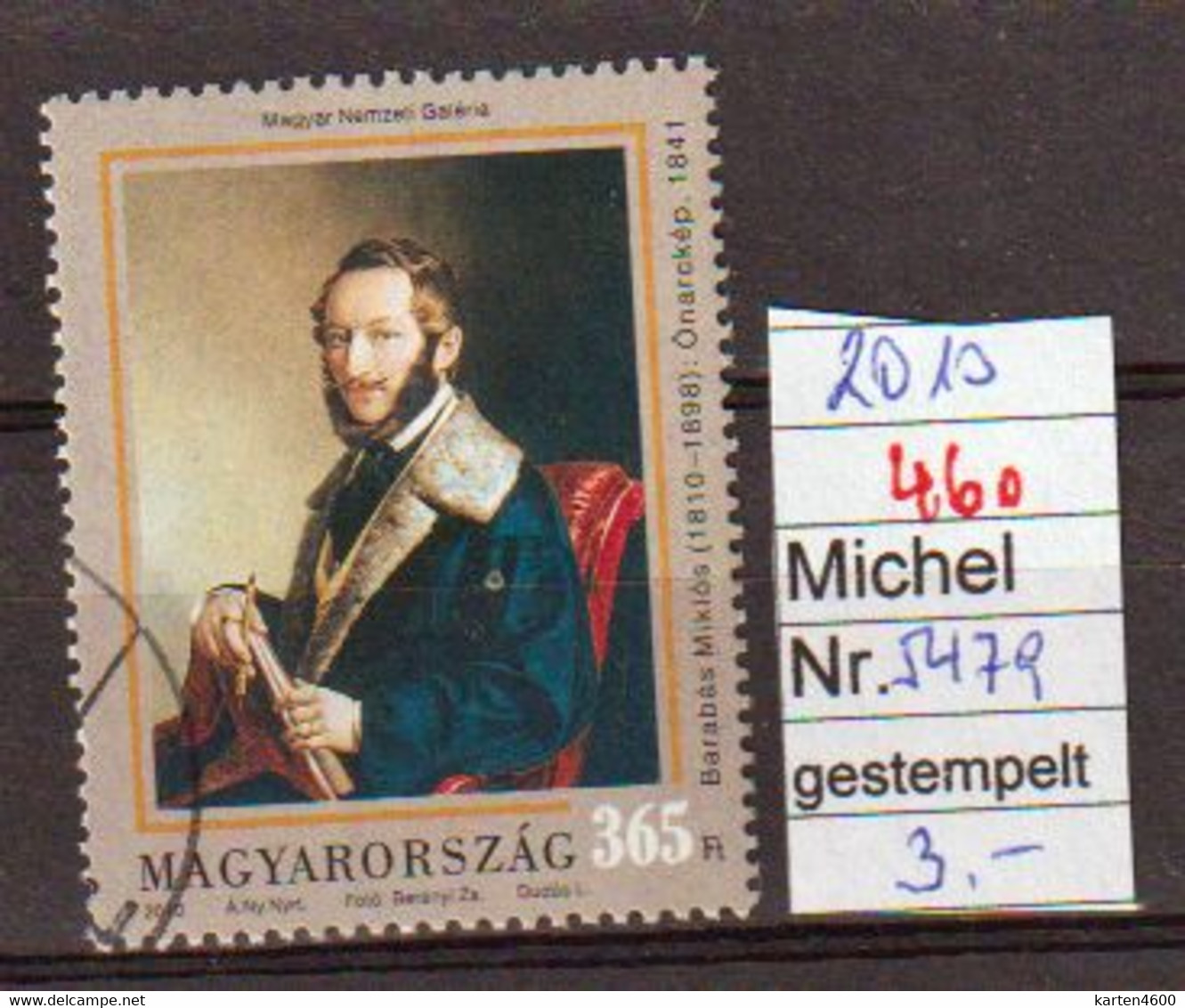 200. Geburtstag Mikós Barabas  2010  (460) - Used Stamps