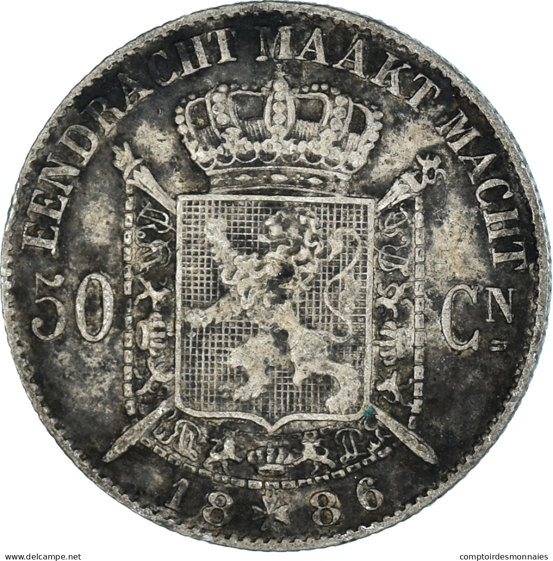 Monnaie, Belgique, 50 Centimes, 1886 - 50 Cents