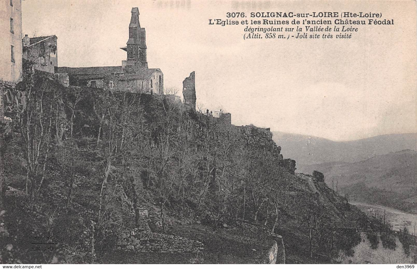 SOLIGNAC-sur-LOIRE (Haute-Loire) - L'Eglise Et Les Ruines De L'ancien Château Féodal - Solignac Sur Loire