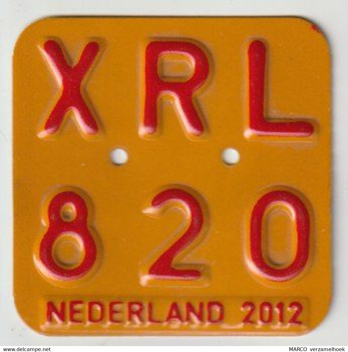 License Plate-nummerplaat-Nummernschild Moped-wheelchair Nederland-the Netherlands 2012 - Plaques D'immatriculation
