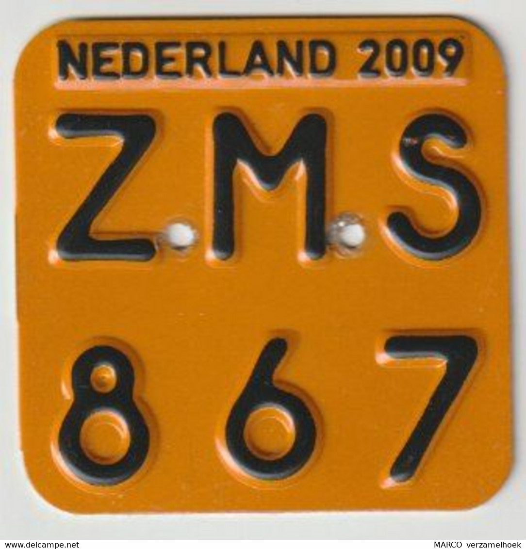 License Plate-nummerplaat-Nummernschild Moped-wheelchair Nederland-the Netherlands 2009 - Plaques D'immatriculation