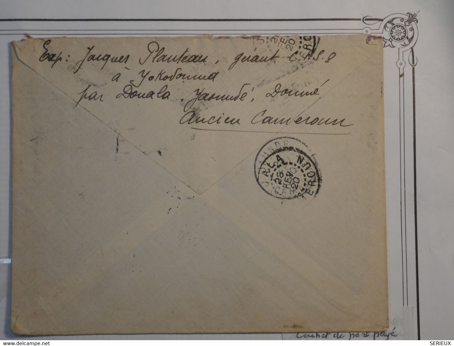 BM7  CAMEROUN   BELLE  LETTRE   RR 1920 PETIT BUREAU  YOKADOUMA CAMEROUN +T.P SURCHARGE  + AFFRANC.INTERESSANT ++ - Briefe U. Dokumente