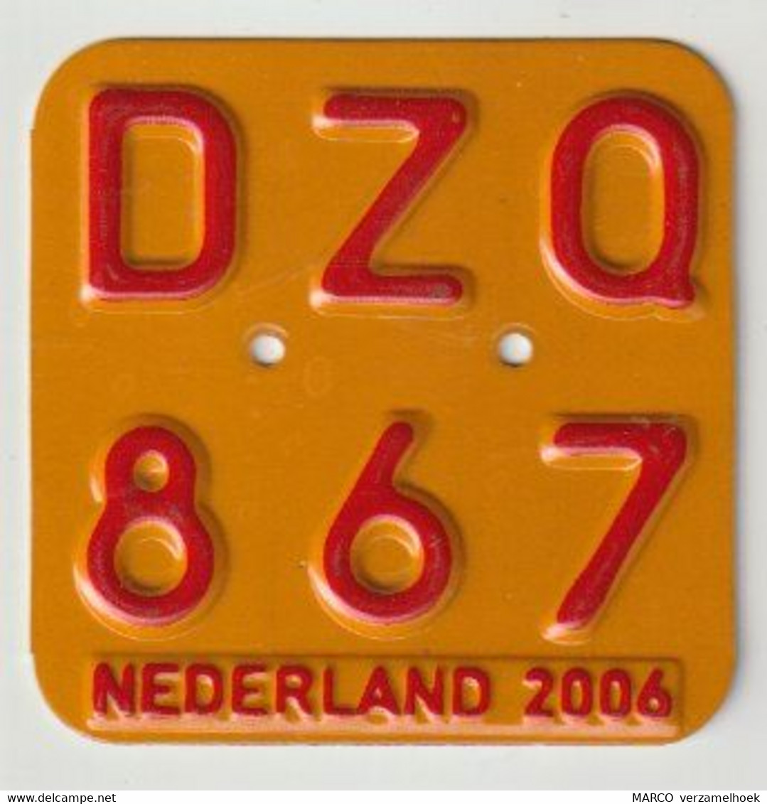 License Plate-nummerplaat-Nummernschild Moped-wheelchair Nederland-the Netherlands 2006 - Number Plates