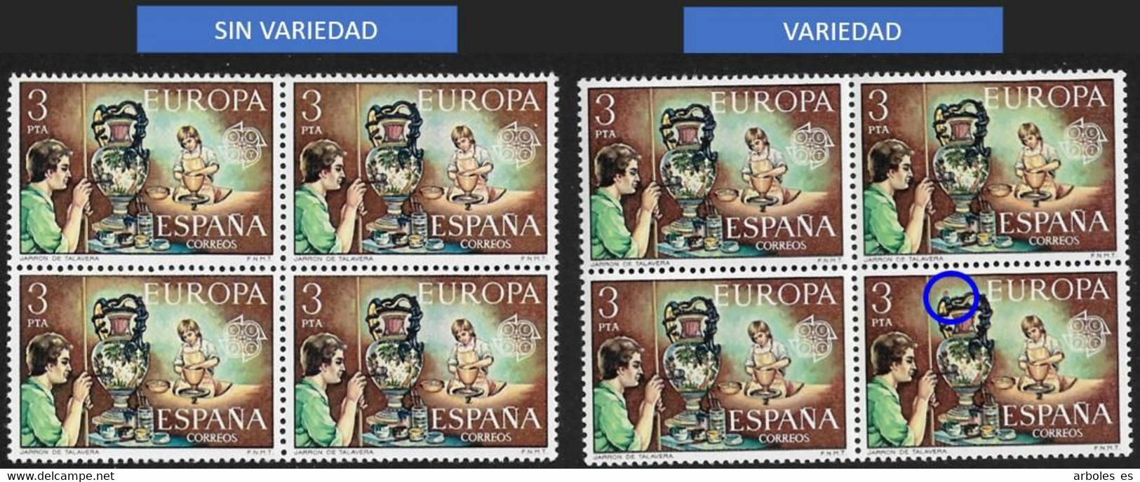 EUROPA - AÑO 1976 - Nº EDIFIL 2316ita-a - VARIEDAD - Plaatfouten & Curiosa