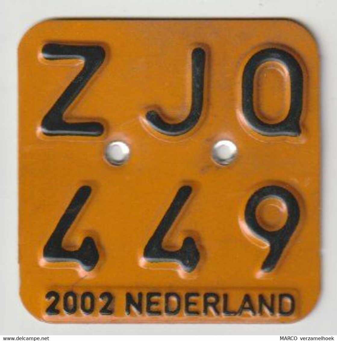 License Plate-nummerplaat-Nummernschild Moped-wheelchair Nederland-the Netherlands 2002 - Kennzeichen & Nummernschilder