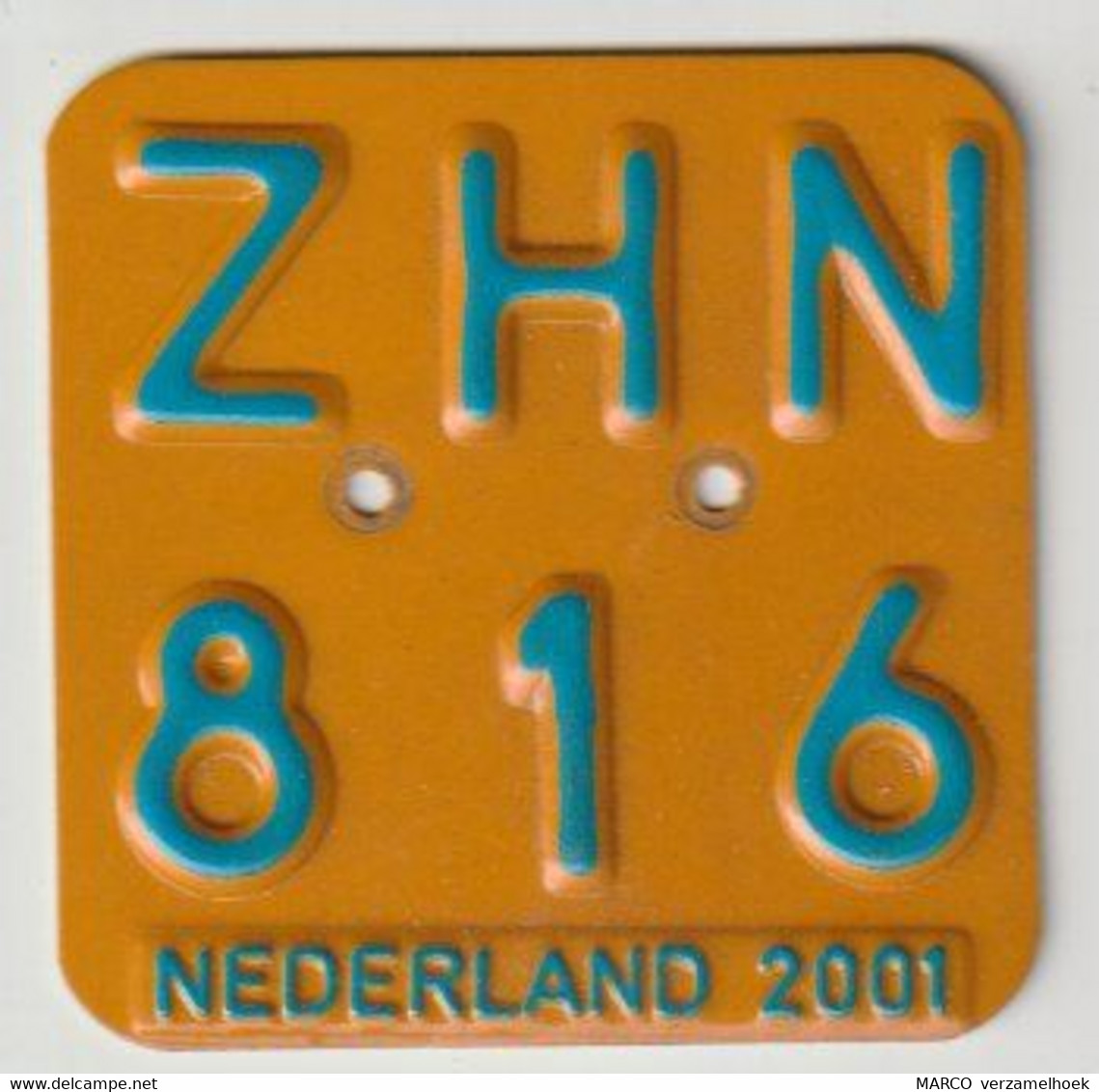 License Plate-nummerplaat-Nummernschild Moped-wheelchair Nederland-the Netherlands 2001 - Kennzeichen & Nummernschilder