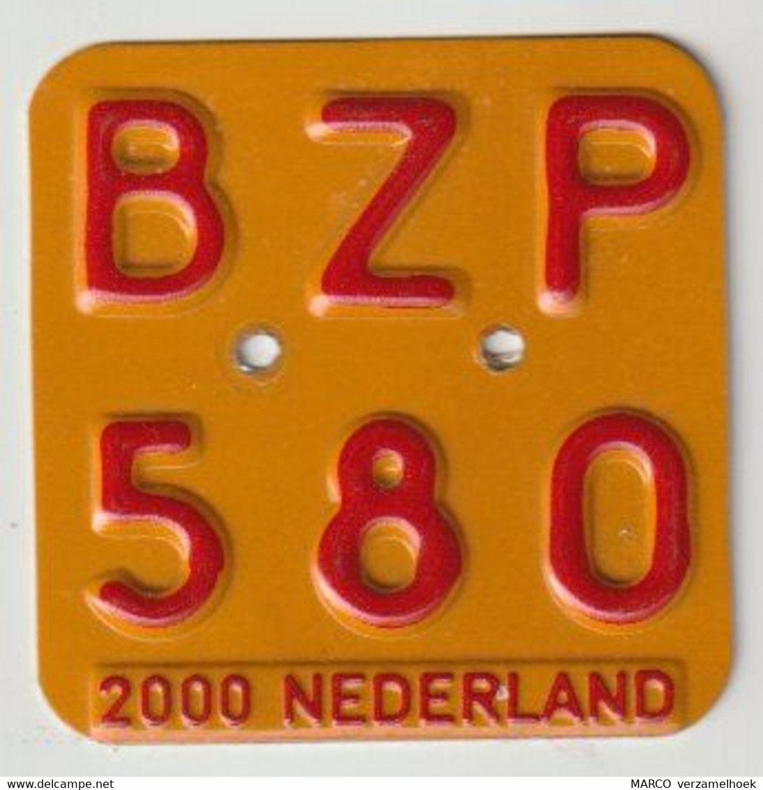 License Plate-nummerplaat-Nummernschild Moped-wheelchair Nederland-the Netherlands 2000 - Plaques D'immatriculation