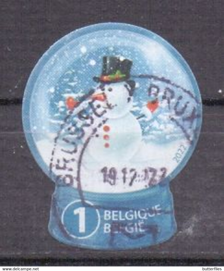 België - 2022 - Kerstzegel  - Stempel Brussel - Zonder Papierresten - Used Stamps