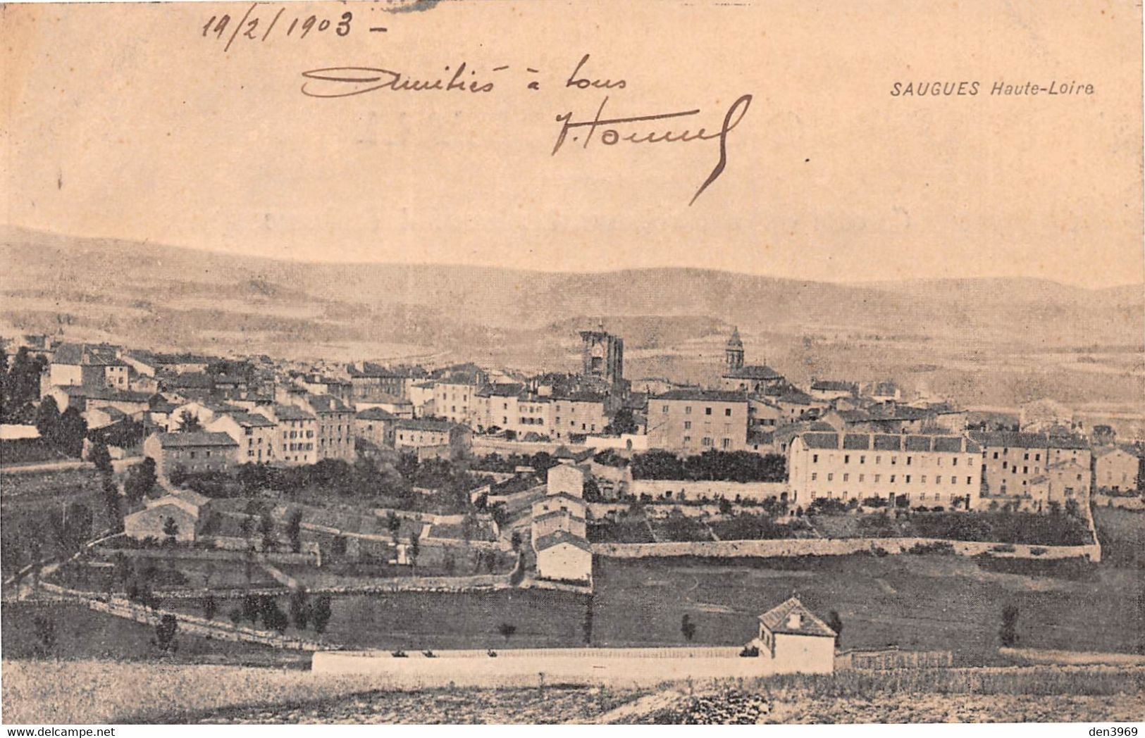 SAUGUES (Haute-Loire) - Vue D'ensemble - Précurseur Voyagé 1903 - Saugues