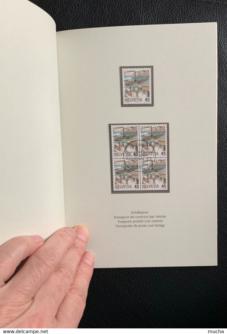 18693 -  Livret Direction des Postes Série ordinaire 1986 -1987 Bloc de 4 FDC et timbre seul **