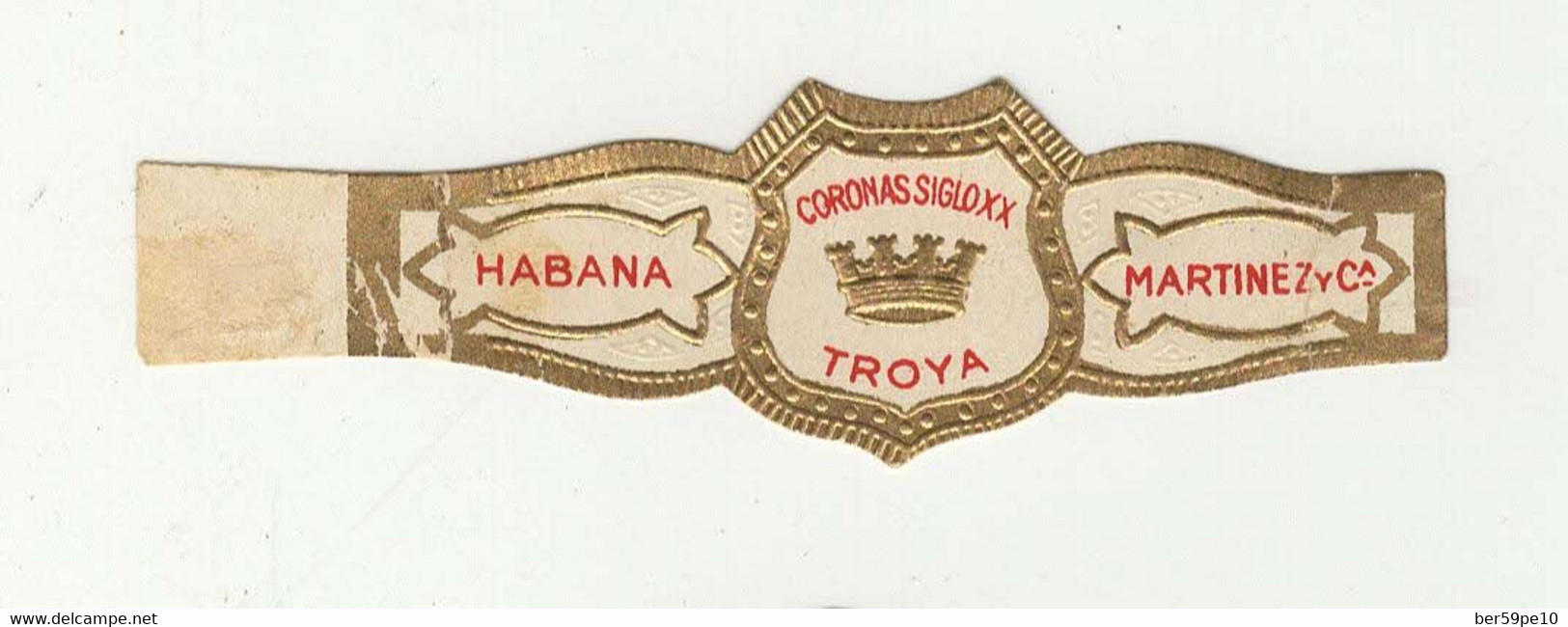 BAGUE DE CIGARE HABANA CORONAS SIGLO XX TROYA MARTINEZ - Cigar Bands