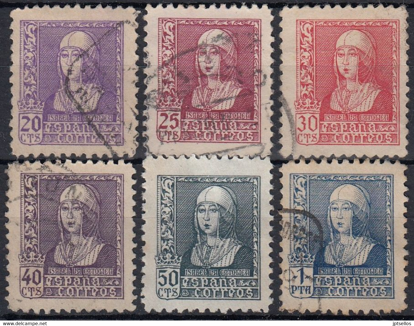 ESPAÑA 1938-1939 Nº 855/860 USADO - Used Stamps