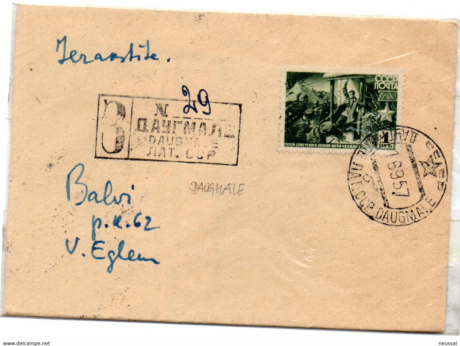 Carta Con Matasellos De 1957 Rusia - Covers & Documents