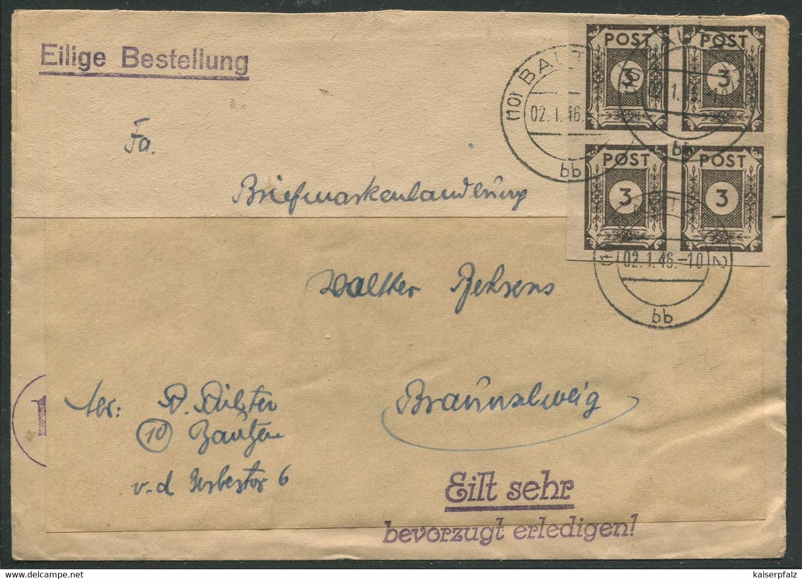 4048) Ost-Sachsen MiNr.: 51 -  EF - Bautzen - Lettres & Documents