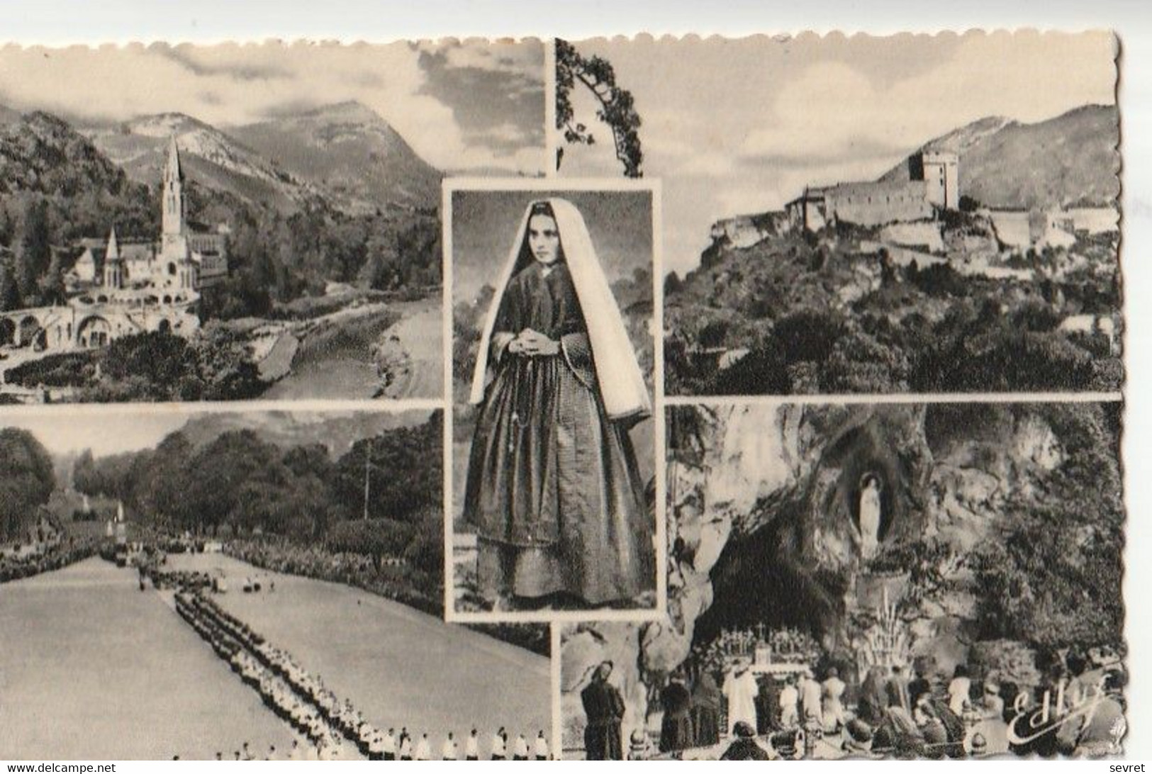 LOURDES. - Multivues. CPSM 9x14 - Lieux Saints