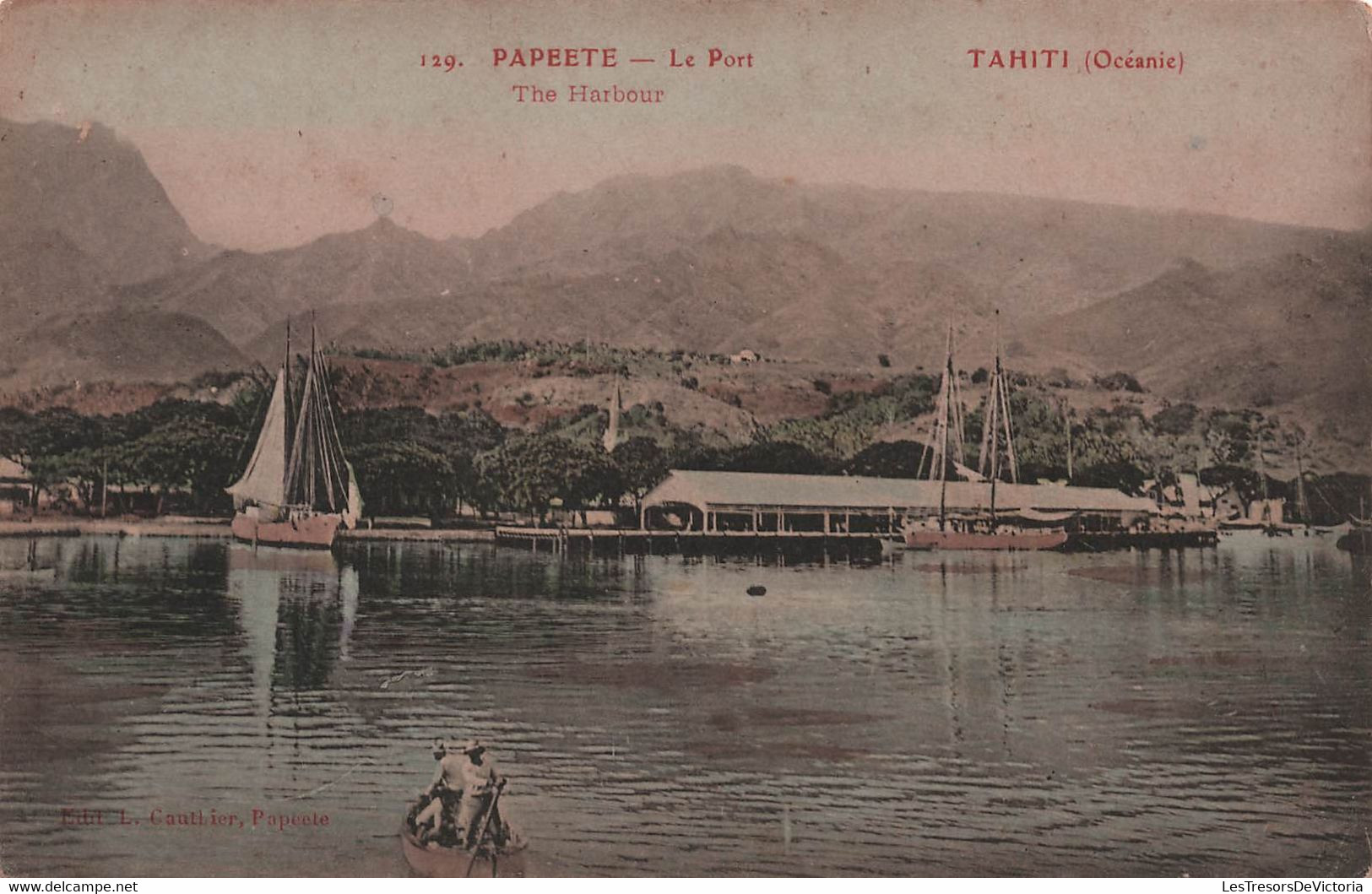 CPA TAHITI - Papeete Le Port - The Harbour - Colorisé - Edit Gauthier - Animé - Tahiti