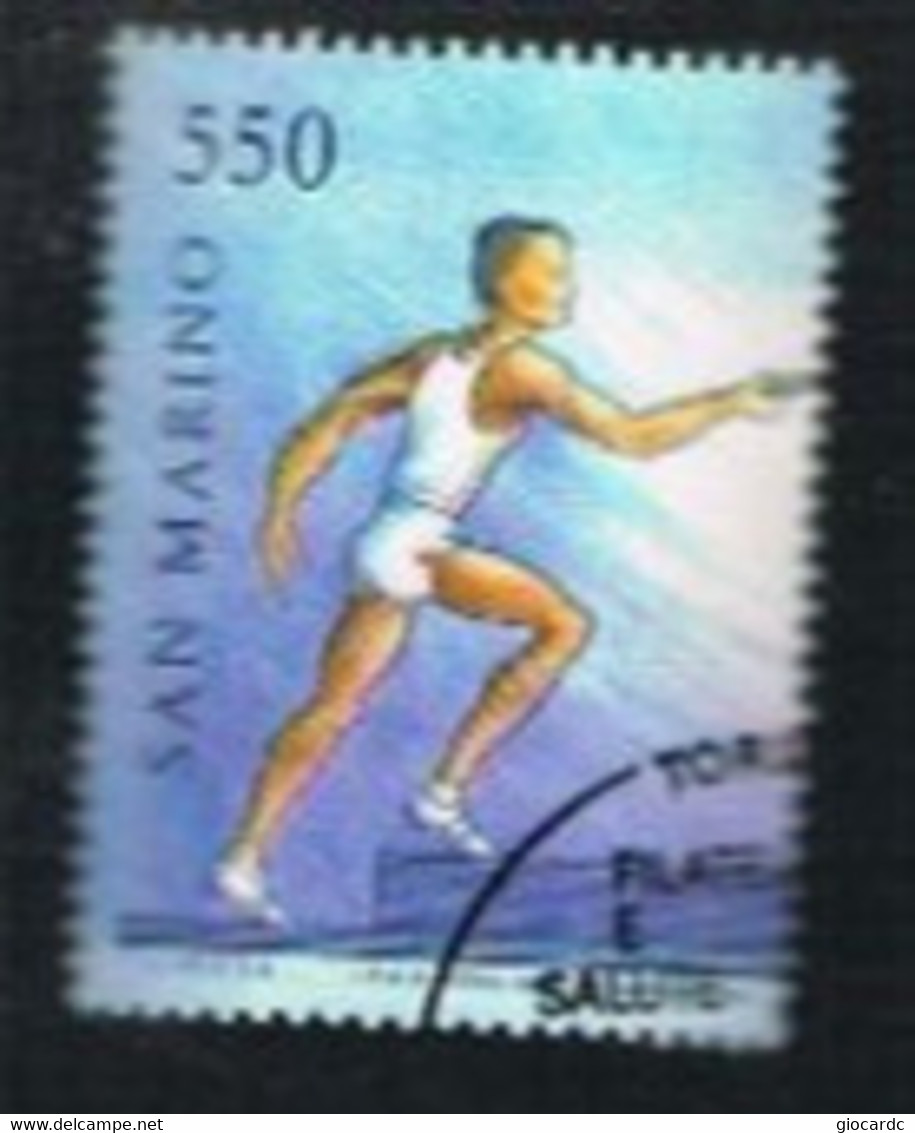 SAN MARINO - UN 1140  - 1984 SPORT: OLYMPIC GAMES, TORCHBEARN  - USED° - Gebruikt