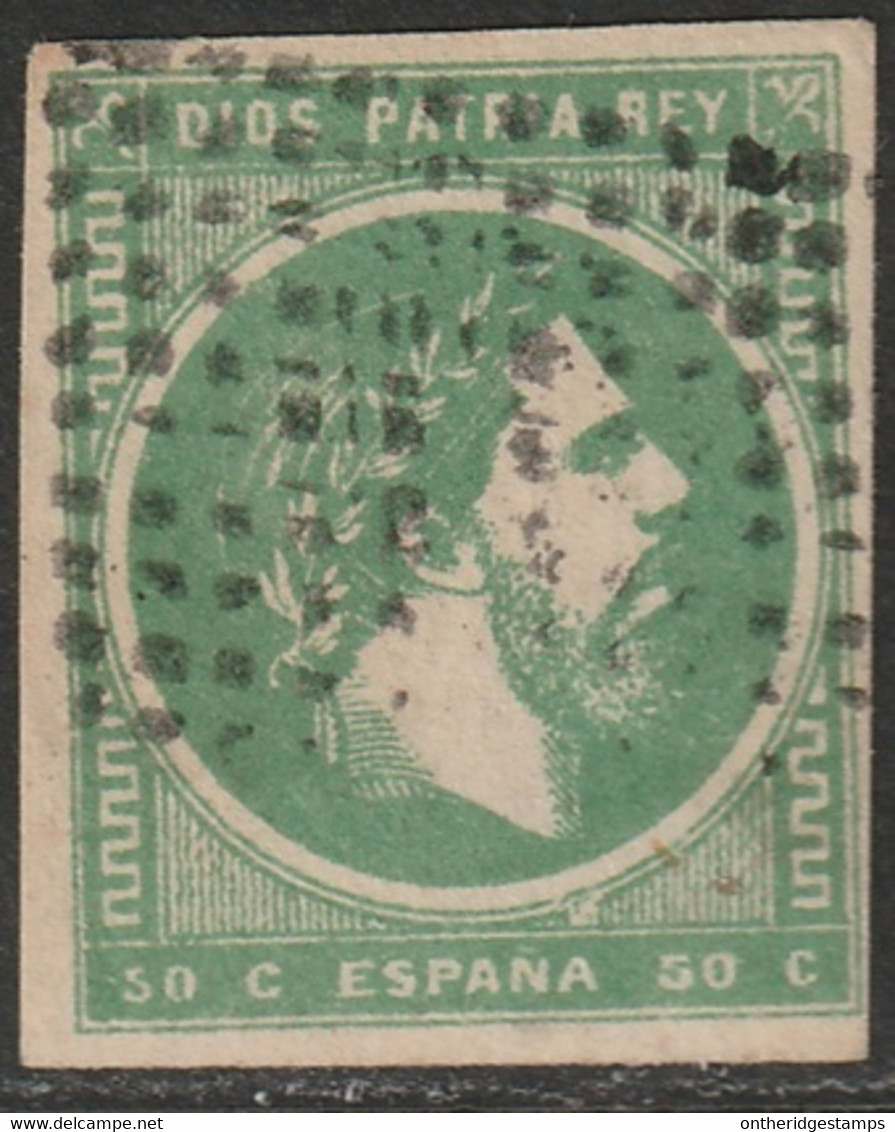 Spain 1875 Sc X6 Espana Ed 160 Carlist Used Rombo De Puntos Cancel - Carlistes