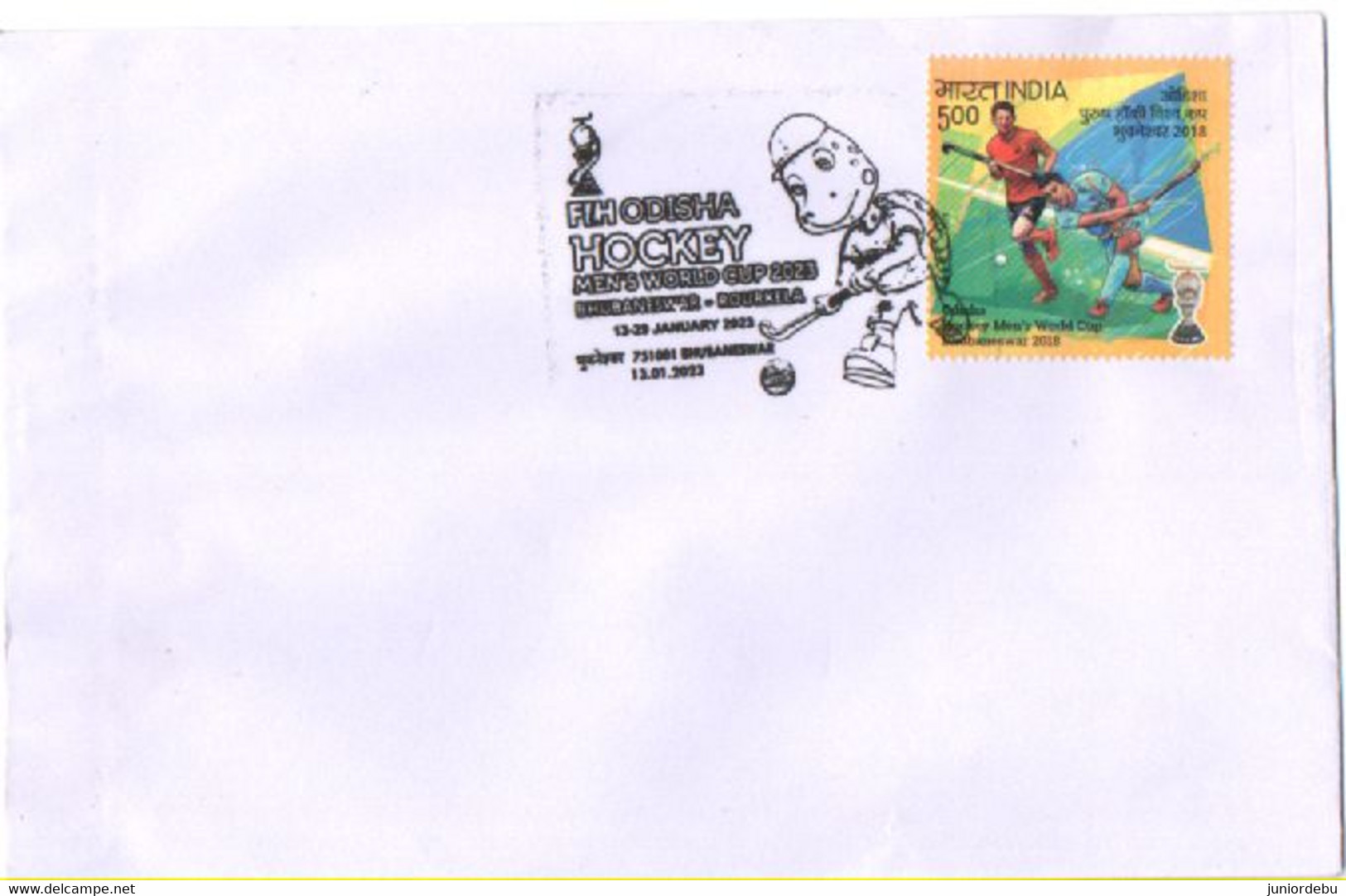 India - 2023 - 15th FIH MEN's Hockey World Cup - Special Post Mark On Cover, - Hockey (Veld)