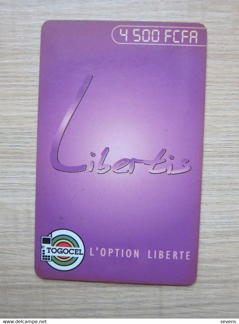 Togocel Rechargeable Phonecard,Libertis, 4500 FCFA - Côte D'Ivoire