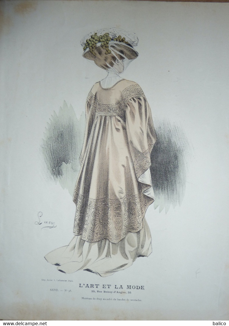 L'Art Et La Mode 1883-1919  - Gravure D'époque - Par Lucy ( Déstockage Pas Cher) Réf; A 29 - 1900-1940