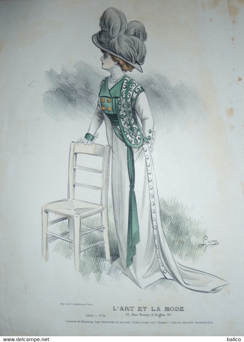 L'Art Et La Mode 1883-1919  - Gravure D'époque - Par Lucy ( Déstockage Pas Cher) Réf; A 30 - 1900-1940