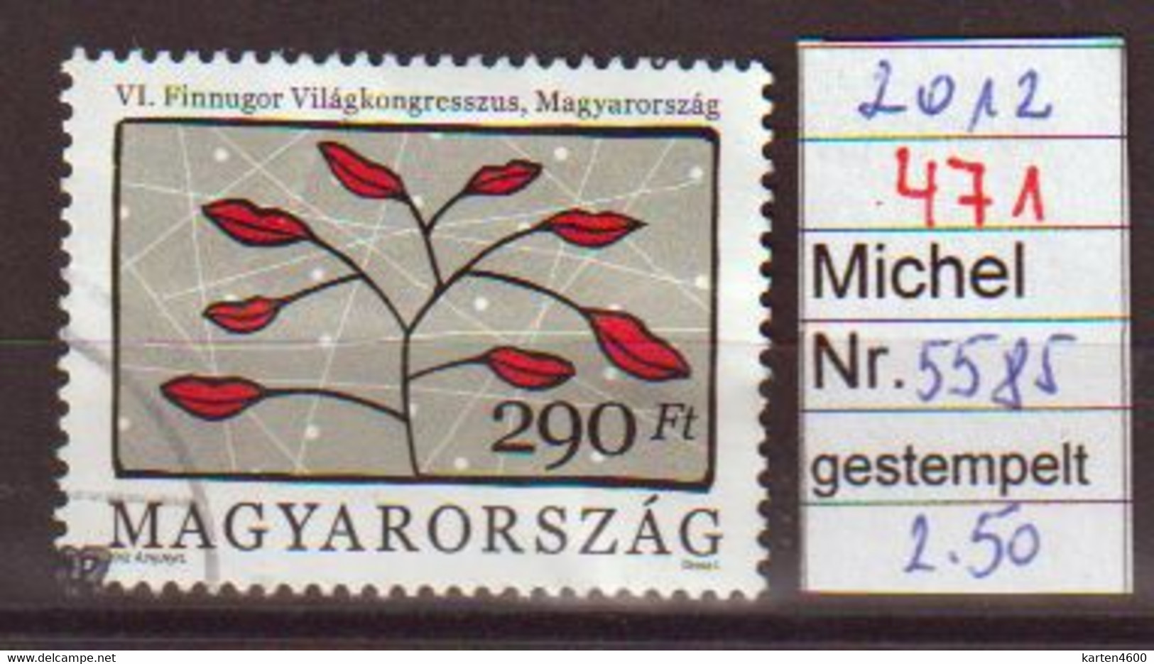 6 Finno Ugrischer Weltkongress  2012 (471) - Used Stamps