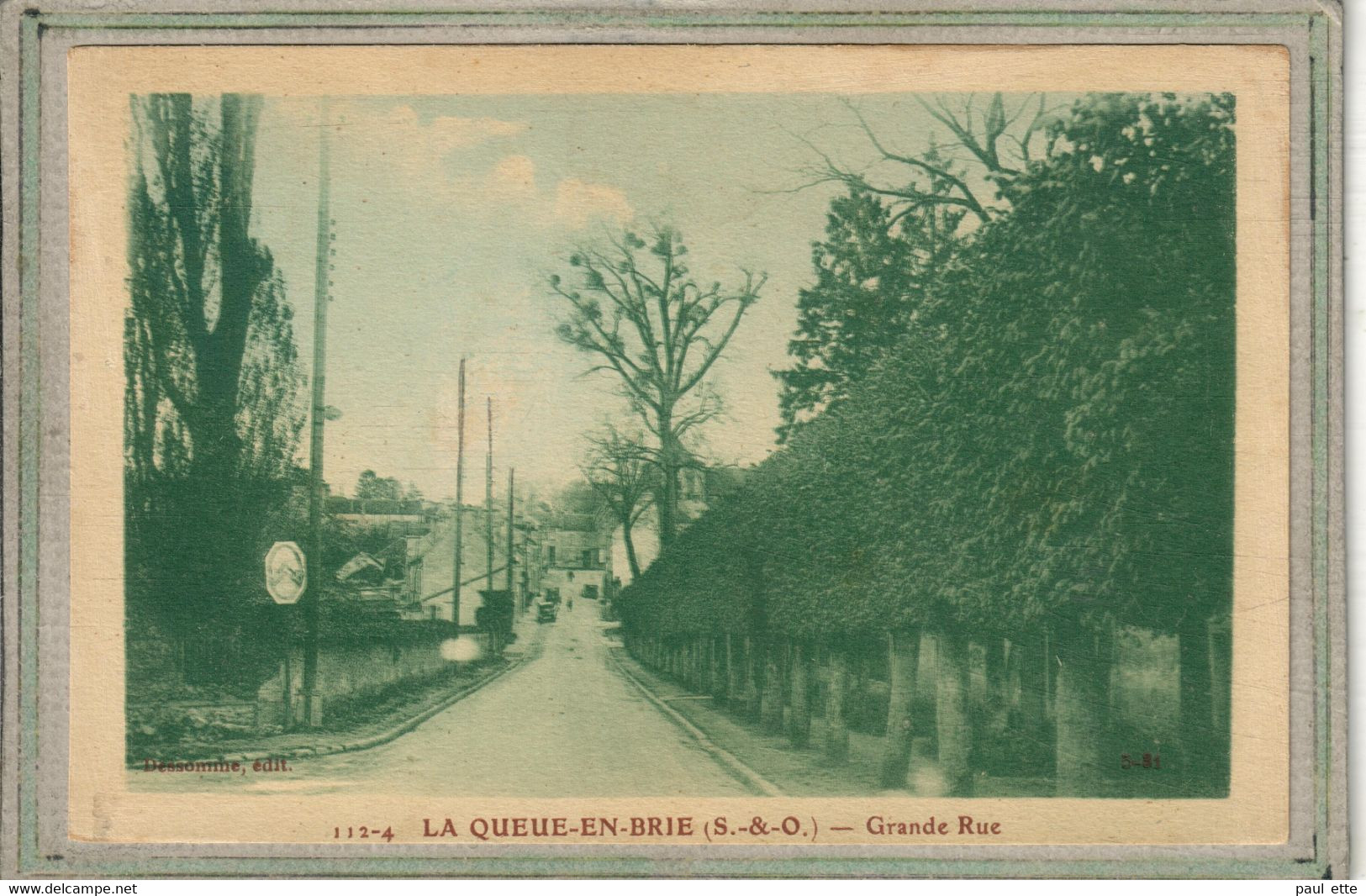 CPA - (88) MATTAINCOURT - Aspect De L'entrée Du Bourg Par La Grande Rue En 1936 - La Queue En Brie