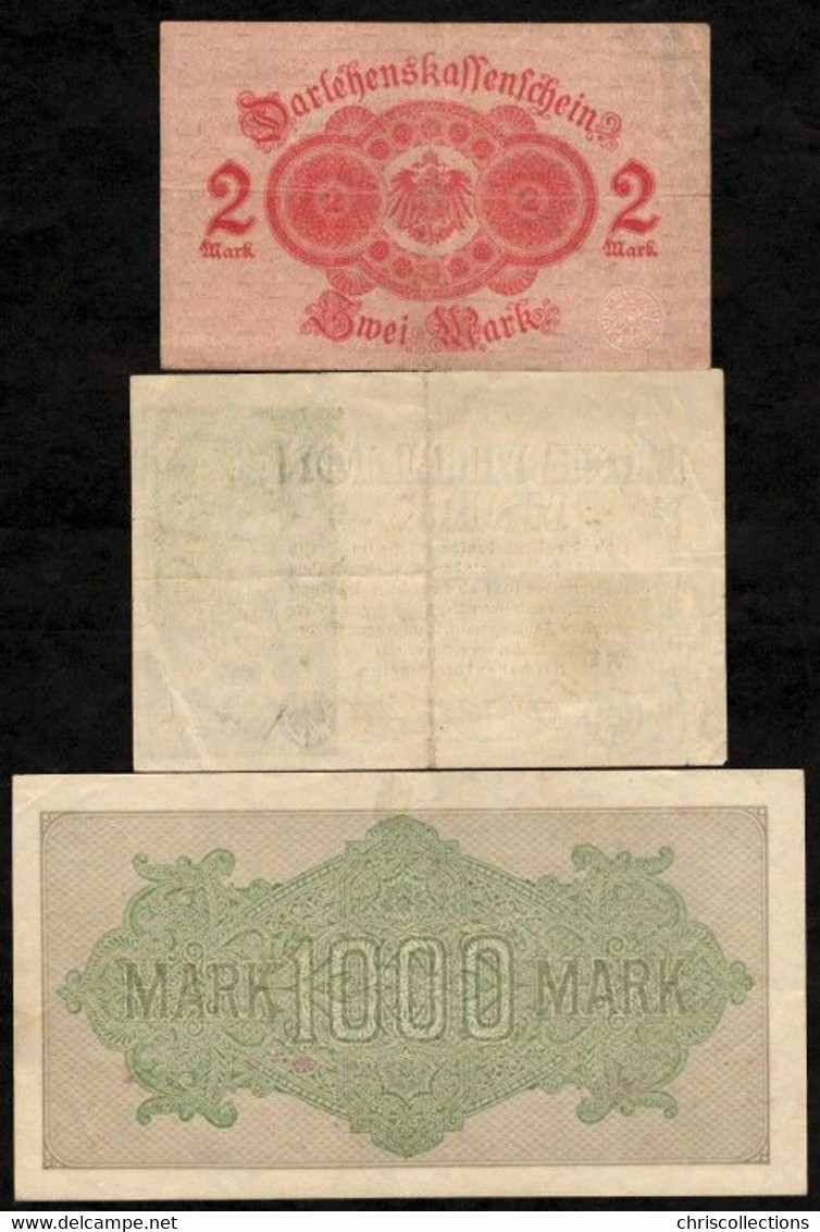 MONDE - Lot De 7 Billets Allemands - Collezioni