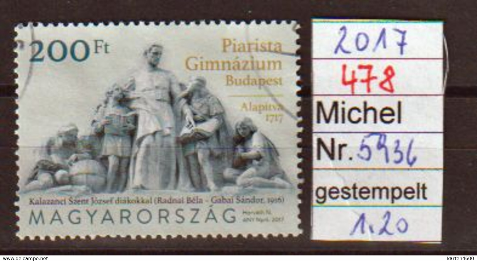 300 Jahre Piaristengymnasium  2017   (478) - Used Stamps