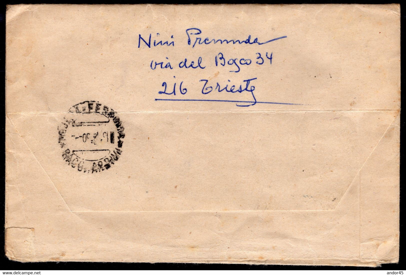 1950 15 DIC AEROGRAMMA RACCOMANDATO ESPRESSO PER MODENA COL L.300+500 CAMPIDOGLIO DI POSTA AEREA SASS 24+25FIRMA BIONDI - Storia Postale