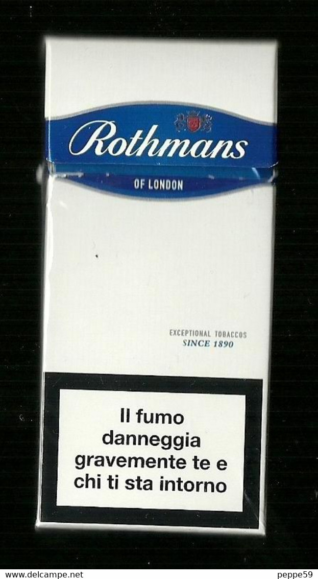Tabacco Pacchetto Di Sigarette Italia - Rothmans Da 10 Pezzi Blue - ( Vuoto ) - Etuis à Cigarettes Vides